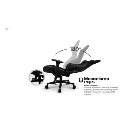Cadeira Gamer DT3 Rhino Fabric, ergonomica e confortável em Tecido DT3 TechSoft™, espuma injetada, estrutura reforçada em aço, braços 4D+, suporta até 200kg e altura máx. de 2,00m (Cool Black) — imagem 5