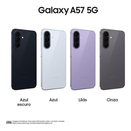 Celular Samsung Galaxy A57 5G 128GB, 8GB RAM, Câmera Tripla de até 50MP OIS, Selfie de 12MP Video HDR, IP68, Tela Super AMOLED 6.7", NFC, Recursos AI, Até 6 Atualizações de Android e Segurança (Lilás) — imagem 2