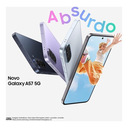 Celular Samsung Galaxy A57 5G 128GB, 8GB RAM, Câmera Tripla de até 50MP OIS, Selfie de 12MP Video HDR, IP68, Tela Super AMOLED 6.7", NFC, Recursos AI, Até 6 Atualizações de Android e Segurança (Lilás) — imagem 3