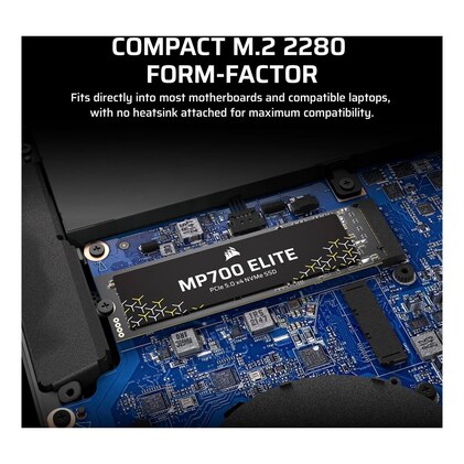 Corsair SSD MP700 Elite 2TB PCIe 5.0 x4 NVMe M.2 – Até 10.000 MB/s – Alta Densidade 3D TLC NAND – M.2 2280 – Compatível com DirectStorage – Preto — imagem 7
