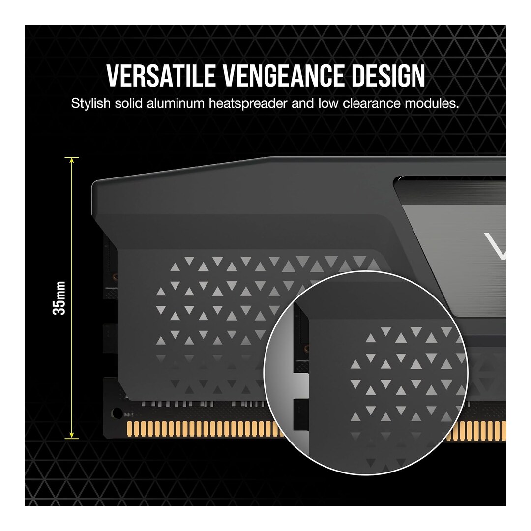 CORSAIR Vengeance DDR5 16GB (1 x 16GB) Até 6000MHz AMD Intel RAM | Memória de jogos de mesa, compatível com AMD EXPO e Intel XMP 3.0, CL36, cinza, CMK16GX5M1E6000Z36 — imagem 5