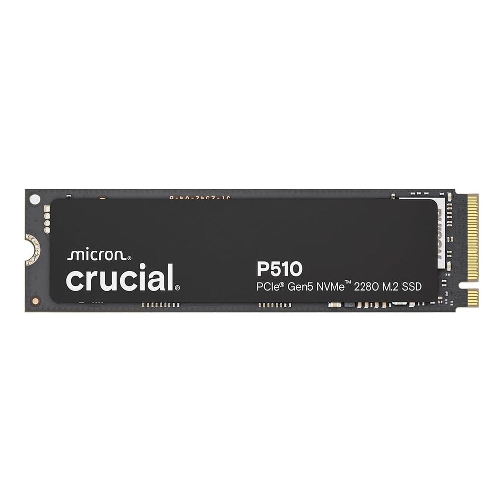 Crucial SSD NVMe P510 1TB Gen5, até 11.000 MB/s, SSD PCIe 5.0 M.2 2280, unidade de estado sólido interna, compatível com laptop, desktop + software Acronis - CT1000P510SSD8-01
