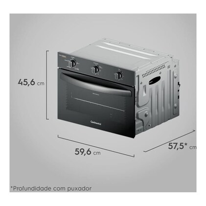 Forno de Embutir Elétrico Continental 50L com TOPLimpaFácil (OC4EM) 220v — imagem 2