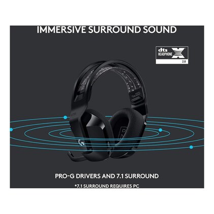Headset Gamer Sem Fio Logitech G733 7.1 Dolby Surround com Tecnologia Blue VO!CE, RGB LIGHTSYNC, Drivers de Áudio Avançados e Bateria Recarregável para PC e PlayStation - Preto — imagem 11