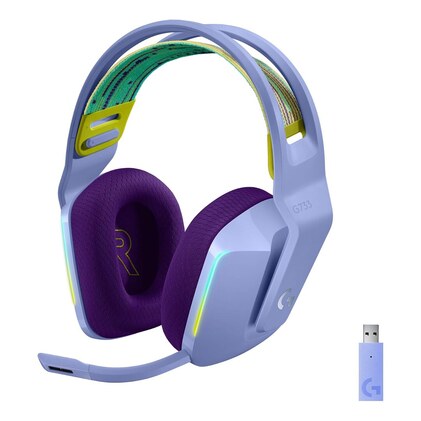 Headset Gamer Sem Fio Logitech G733 7.1 Dolby Surround com Tecnologia Blue VO!CE, RGB LIGHTSYNC, Drivers de Áudio Avançados e Bateria Recarregável para PC e PlayStation - Preto — imagem 12