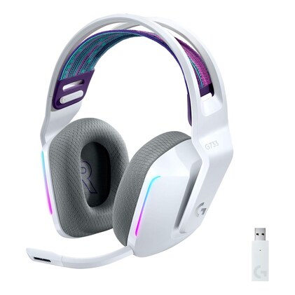 Headset Gamer Sem Fio Logitech G733 7.1 Dolby Surround com Tecnologia Blue VO!CE, RGB LIGHTSYNC, Drivers de Áudio Avançados e Bateria Recarregável para PC e PlayStation - Preto — imagem 13