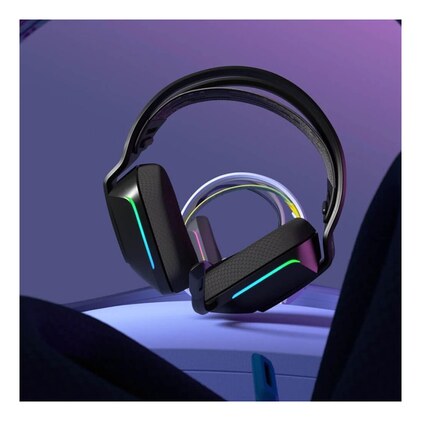Headset Gamer Sem Fio Logitech G733 7.1 Dolby Surround com Tecnologia Blue VO!CE, RGB LIGHTSYNC, Drivers de Áudio Avançados e Bateria Recarregável para PC e PlayStation - Preto — imagem 2