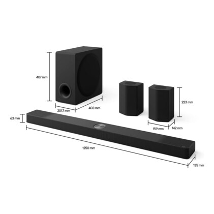 Home Teather Soundbar LG 810W RMS, Dolby Atmos, 9.1.5 Canais, Caixas de Som Traseiras - S95TR — imagem 9
