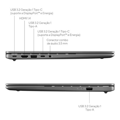 Notebook ASUS Vivobook S14 IA PC, Core Ultra 7, 16 GB, 512 GB, Linux, 14'' Nivel IPS 60Hz, Matte Gray - S3407CA-LY121 — imagem 12