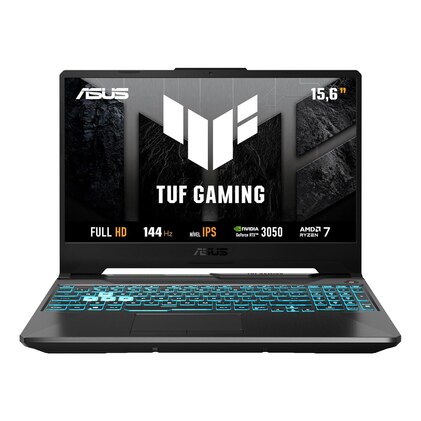 Notebook Gamer ASUS TUF Gaming A15, RTX3050 AMD RYZEN 7, 16 GB, 512 GB SSD, W11 Home, 15.6'' IPS 144Hz, Graphite Black - FA506NCG-HN217W — imagem 1