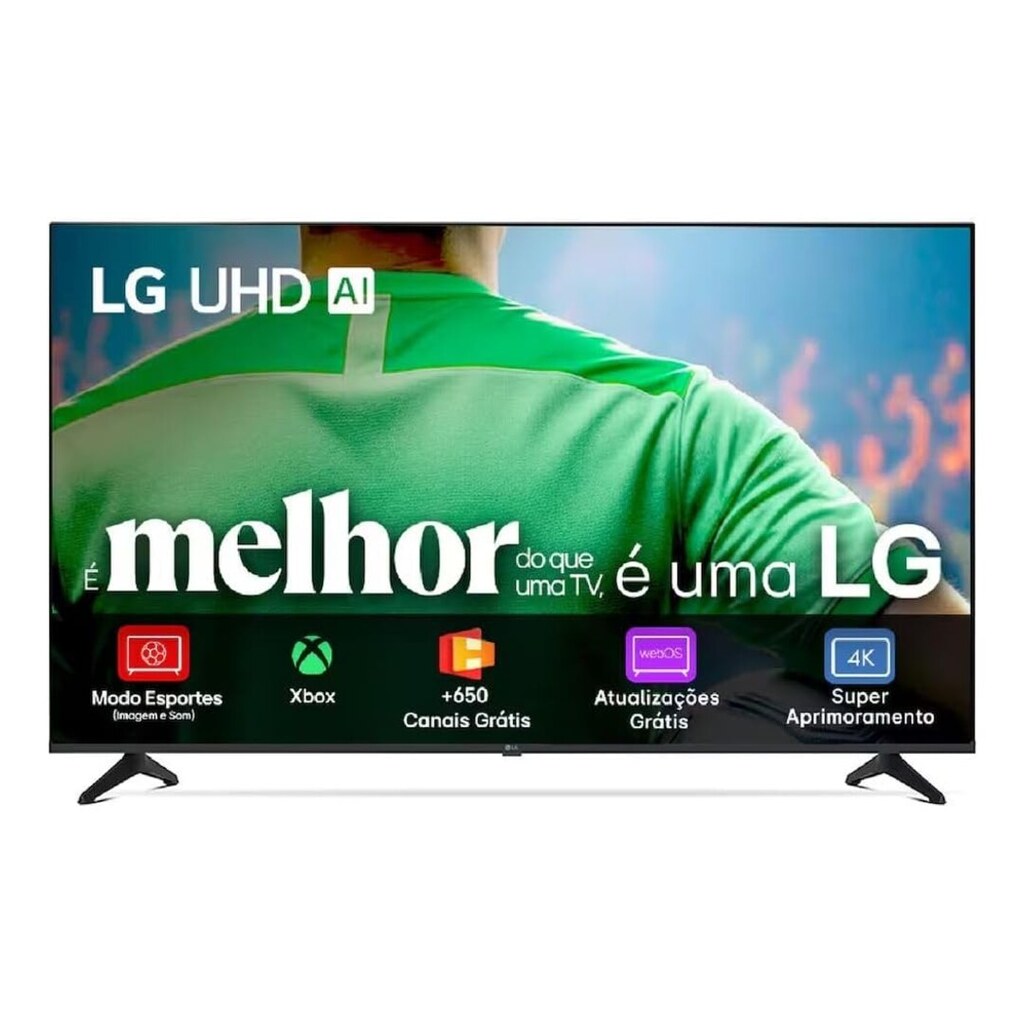 Smart TV LG UHD AI UA75 43 polegadas HDR10 Pro Processador α7 AI Ger 8 webOS 25