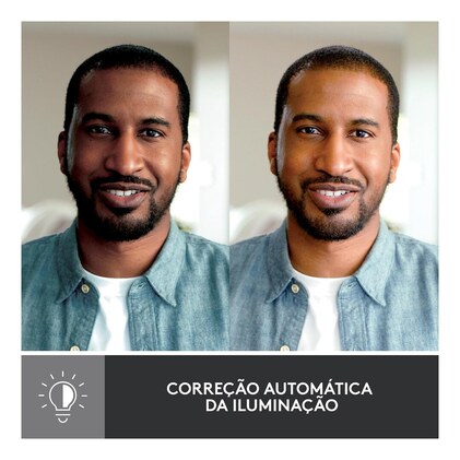 Webcam Full HD Logitech Brio 500, Câmera para PC com Microfones Duplos, Privacidade Integrada, RightLight 4 e Enquadramento Automático - Grafite — imagem 4